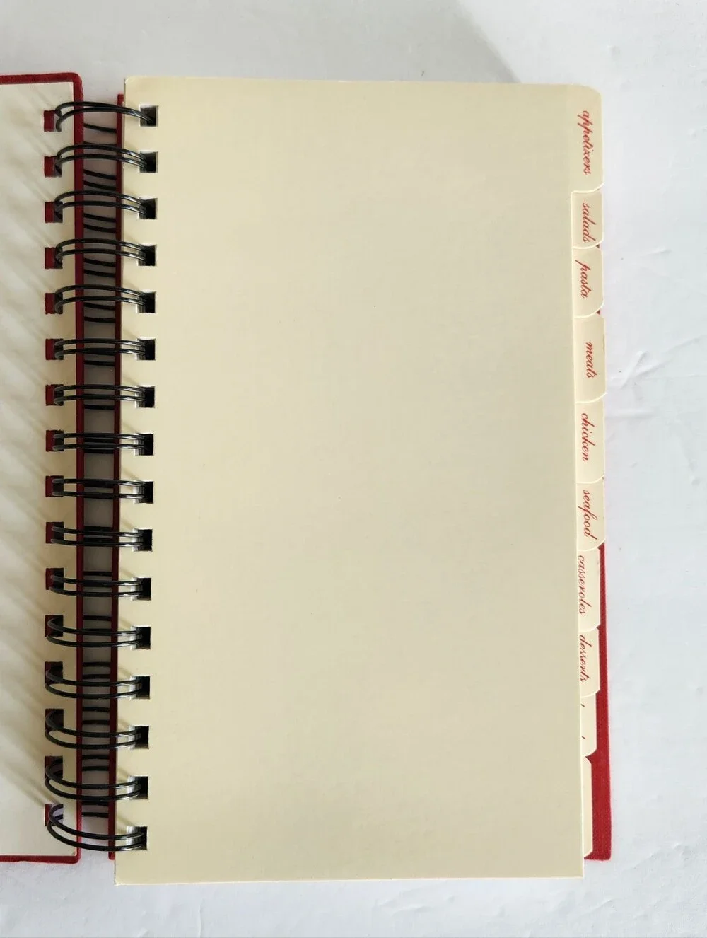 Vintage Recipe Tracking Guide Spiral-Bound Notebook of Favorite Cookbook Recipes